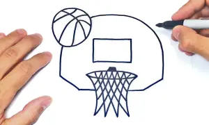 Cómo dibujar una canasta de baloncesto fácil y divertida para niños