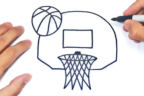 Cómo dibujar una canasta de baloncesto fácil y divertida para niños