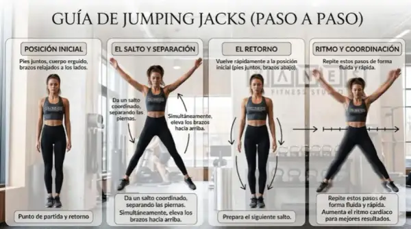 Cómo hacer jumping jacks y qué beneficios tiene